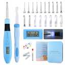 INMAKER Light up Crochet Hooks Ergonomic Soft Grip, Large Counting Crochet Hook Set Digital, Lighted Crochet Needles Kit with Case（Cannot Count Automatically）
