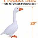 20" Large Porch Goose Statue,Metal Goose Garden Outfit Decor, 23 Inches