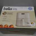 bella 6 Qt Slim Air Fryer, Fits-anywhere Kitchenware, EverGood Ceramic Nonstick Coating, Adjustable Temperature, 6 Preset Cooking Options, 60 Min Auto Shutoff w Audible Tone, 5lb Capacity, Oatmilk