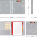 2Pack 3 Ring Binder 1 Inch for Letter-Size(11" x 8.5") Paper with 5-Tab Dividers, Binders 1 Inch with Custom Labels, Pockets, Clipboard Organizer, for Women School Office - Silver EYROZILL