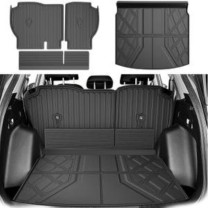 Cargo Liner Fit for Honda CRV 2023-2025 2026 All Models (Include Hybrid) - TTX LIGHTING Cargo Mat (Upper Deck) with Back Seat Protectors All-Weather TPE CR-V Accessories Backrest Mats