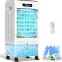 Portable Air Conditioners, 8000 BTU Portable AC with 3 Speeds, 3 Modes, 8L Evaporative Air Cooler w/7H Timer, 90Oscillation, Remote Control Air Conditioners for Bedroom, Small Room, Home (White)