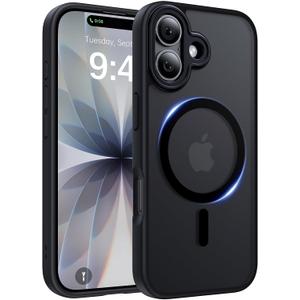 Magnetic for iPhone 17 Case, [Anti-Slip] [Military-Grade Drop Protection] [Camera Protection] Skin-Friendly Slim Translucent Shockproof Protective for iPhone 17 Phone Case, Black