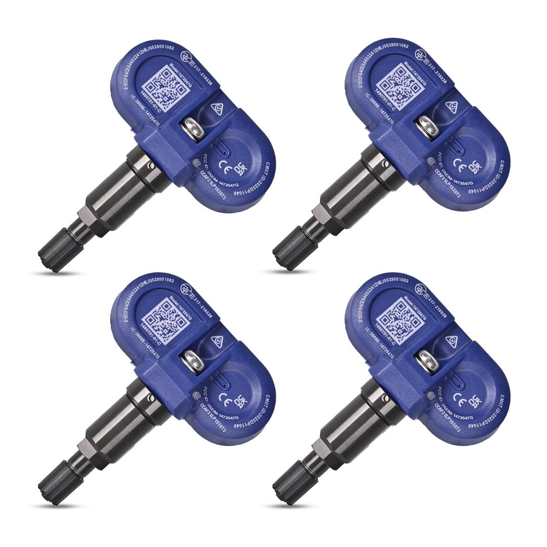 Bluetooth TPMS Sensor Compatible with Tesla Model 3 Y S X 2021–2024 Tire Pressure Monitoring System Replaces OE 1490701-01-B 1490701-00-B 4PC