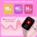Kids Wach for Girls Boys 6-15 Year Old - Smart Watch for Kids 1.8" Fitness Tracker,No Phone needed,Pedometer Sleep Monitor Heart Rate Waterproof,Puzzle Game for Girls Boys Teens Birthday Gift (Pink)