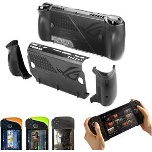 Ergonomic Comfort Grips & Convertible Protective Case for ASUS Rog Ally X Multifunctional Case (Ally X Black)