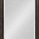 Aldridge Framed Decorative Rectangle Wall Mirror; 23x31 Inch Vintage Rectangular Mirror for Use as Bathroom Mirror for Over Sink or Entryway Mirror, Black