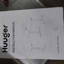 Huuger L Shaped Standing Desk with Power Outlets, 63 x 55 Inch Height Adjustable Computer Desk for Bedroom, Corner Stand up Desk for Home and Office, Work and Study, White