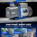 OMT 2Stage A2L Vacuum Pump, 9cfm a/c Vacuum Pump, 3/4 hp Car AC Vacuum Pump