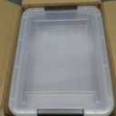 Citylife 3 PCS Plastic Storage Bins with Latching Lids Portable Project Case Clear File Box Stackable Storage Containers for Organizing A4 Paper, Photo, Document, Scrapbook (5QT)