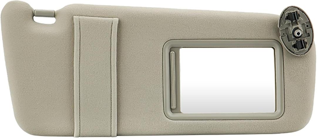 Beige Passenger Right Side Sun Visor Replacement Compatible with 2007 2008 2009 2010 2011 Toyota Camry Without Sunroof Replace 74310-06750-E0
