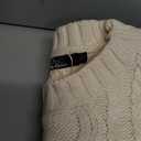 Trendy Queen Women's Oversized Cable Knit Crewneck Sweaters (Beige, L)
