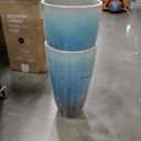 2 Blue Garden Pots 21in High
