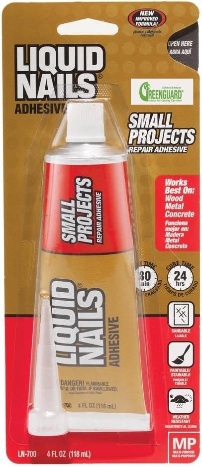 Liquid Nails LN700 4-Ounce (2 Pack) Small Projects and Repairs Adhesive