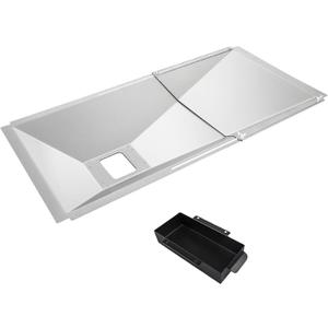 Universal Grease Tray with Catch Pan for Dyna Glo, Nexgrill, Charbroil, Kenmore, Grill Master, Backyard, Uniflame, Expert Gas Grill, Adjustable Drip Pan for Most 3/4/5 Burner Grills
