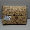 Goozii Corner Bread Box for Kitchen Countertop, Double Layer Large Breadbox for Counter Top, 2 Tier Wooden Farmhouse Homemade Bread Storage Container Holder Keeper for Cabinet (Black Bamboo Wood)