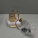 Candle Warmer Lamp Adjustable Timer - Electric Flower Glass Candles Warmers Adjustable Height Dimmable Vintage Base Modern Wax Candles Top Warmers for Small Jar Scented Wax Melts (Amber)