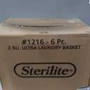 Sterilite 6 Pack Plastic Laundry Basket Clothes Hamper, 2 Bushel, Ultra, White