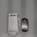 Wireless Mouse for MacBook Air iPad Pro Mac PC, Slim Bluetooth Rechargeable Computer Mice, 2 Mode Bluetooth 5.2/3.0 & 2.4G USB Type-C Receiver Optical Jiggler Mouse for Keep Computer Awake Grey