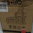 Coolife Luggage Carry On Luggage Underseat Luggage Suitcase Softside Wheeled Luggage Lightweight Rolling Travel Bag Underseater (Black, Carry-On 16-Inch)