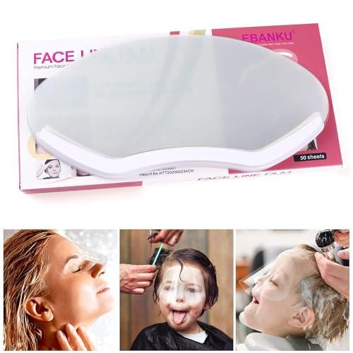 EBANKU 50 Pcs Microblading Shower Face Shields Visors, Disposable Face Shields Masks Makeup Eye Shield for Hairspray Salon Supplies and Eyelash Extensions Eye Eyelid Surgery Aftercare