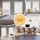 Cordless Roller Shades Blackout Blinds for Windows Room Darkening Rolled Up Shades with Spring System, UV Protection Window Shades Door Blinds for Home and Office (34.5" W x 72" H, Linen Cream