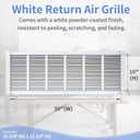 Howeall 30"W x 10"H [Duct Opening Size] Steel Return Air Grille, Air Return Vent Cover for Ceiling and Sidewall - HVAC Air Vent Covers - [Outer Dimensions: 31.75"W x 11.75"H]