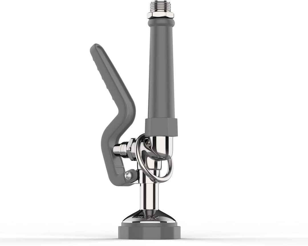 Pre Rinse Sprayer Commercial Sink Sprayer Head,1.42GPM Spray Valve Dish Spray Nozzle with Ergonomic Handle, Faucet Parts for Commercial Kitchen Sink,Chrome FinishedGray