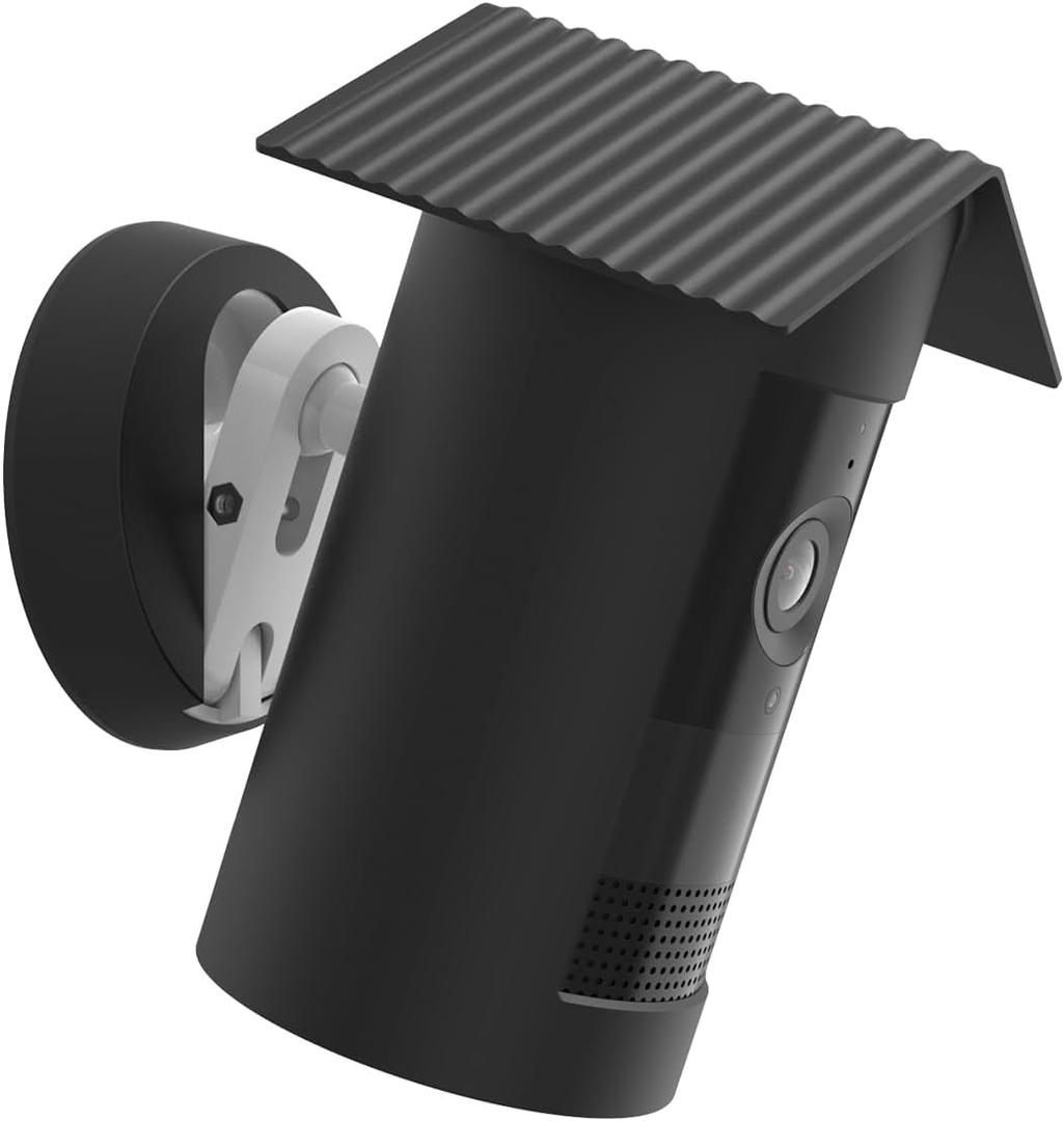 HOLACA Protective Silicone Cover Case for R-ing Outdoor Cam Plus, Battery - Anti-Scratch Protective Skin for Full Protection (Black)