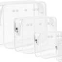 4 packs Clear Pouches suitable for Bogg Bag Accessories Clear Beach Tote Storage Travel Cosmetic Organizer (White)