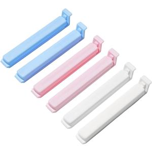 2 x 6 Pack Large Chip Sealing Clips, Reusable Snack Bag Sealers, Food Storage Bag Sealer, Multi-Use Kitchen Bag Fasteners by Knivi, 1.5 inches