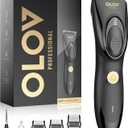 Hair Clippers for Men, Cordless Hair Clipper Kit, Adjustable 4 Length Setting, 2-Speed Settings, Replaceable Ceramic Blade Heads, Rechargeable Hair Clippers for Family (Black)