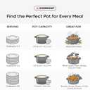 Overmont Enameled Cast Iron Dutch Oven - 5.5QT Pot with Lid Cookbook & Cotton Potholders - Heavy-Duty Cookware for Braising, Stews, Roasting, Bread Baking Grey