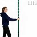 8 Ft Sign Post, Metal Sign Stake for Ground, Heavy Duty Signs Holder with Holes for Easy Assembly, Rust-Resistant and Durable DIY Yard Stake for Outside (Green)