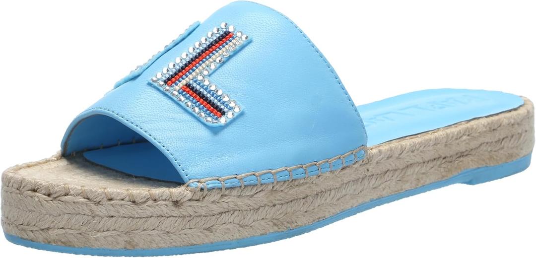 Karl Lagerfeld Paris Women's Caine Espadrille Sandal (Blue, 7.5)
