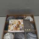 DecorbyHannah Christmas Tree Ornaments Decorations, 9ct 3.15 inches Black White Boho Christmas Ornaments Set, Shatterproof Plastic Hanging Ball Bulk for Xmas Home Indoor Party Table Decor