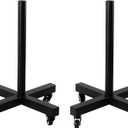 ZUKAM Upgraded Movable Olympic Weight Plate Rack with Wheel for 2-Inch Bumper Plates Weight Storage, Stores up to 800lbs of olympic weight plate, Sold in pairs