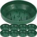 Round Plastic Design Bowl Green: 10pcs 5.7inch Diameter Flower Arrangement Base - Plastic Floral Foam Tray - Floral Foam Rounds Bowls for Flower Arrangement - 5.71"x5.71"x1.57"