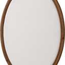 SOFE Large Oval Bulletin Board, Farmhouse Fabric Pin Boards for Walls, 33'' x 24'' Wall Mounted Decorative Vision Message Board for Office Home and School with Pins, Brown, 24" x 33.3"
