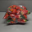 Happy Trees 30 Pieces  Artificial Strawberries Assorted Size, Lifelike Plastic Fake Fruit Decoration for Home Kitchen Party Photography Props (Red),(Pack 3)