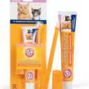 Arm & Hammer for Pets Complete Care Cat & Kitten Dental Kit | Includes 2.5 oz Tuna Flavor Enzymatic Cat Toothpaste, Cat Toothbrush, and Rubber Finger Brush for Cats (2.5 Ounce (Pack of 1))