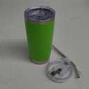 BJPKPK 20 oz Insulated Tumblers With Lid And Straw Travel Coffee Mug Tumbler Cup, Green