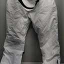 YEEFINE Men's Waterproof Snow Ski Pants Insulated Warm Winter Outdoor Snowboard Bibs with Suspenders, L, White