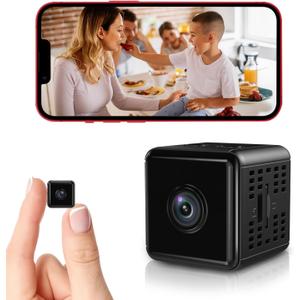 Hidden Camera,1080P WiFi Spy Camera - with Night Vision & Motion Detection, Wireless Indoor Security Camera for Pet/Baby/Nanny, App Live Feed, Smallest Smart for Home Monitoring (Black)