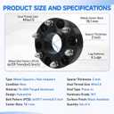 2'' Hubcentric Wheel Spacers PCD 6x5.5 fit for 99-25 Silverado 1500 4 pcs