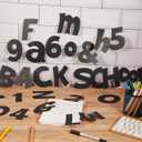 Colarr 216 Pcs Black Glitter Bulletin Board Letters for Classroom Number Alphabet Punctuation Symbol Cutout 4'' Die-Cut Poster Letter with Adhesive Dot School Party Graduation Decor Display