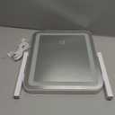 FENNIO Vanity Mirror with Lights - 15"x12.6" LED Lighted Makeup Mirror, Large Makeup Mirror with Lights, Touch Screen with 3-Color Lighting, Dimmable, for Vanity Desk Tabletop, Bedroom (White)