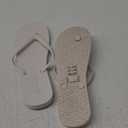 shevalues Slim Flip Flops for Women Beach Rubber Shower Shoes Basic Thong Sandals (7.5, White)