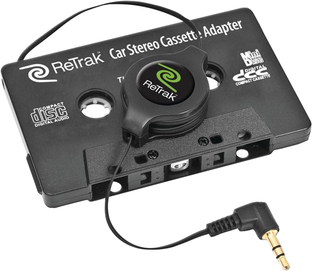 ReTrak Retractable Car Stereo Adapter (ETCASSETTEB)