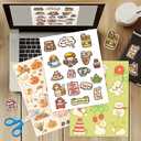 100 Sheets 8.5x11 Printable Sticker Paper work with Inkjet, Laser Printer & Cricut Maker, Labelchoice Blank Matte White Full Paper Sticker Printer Paper, Self Adhesive A4 Letter Size Full Sheet Labels